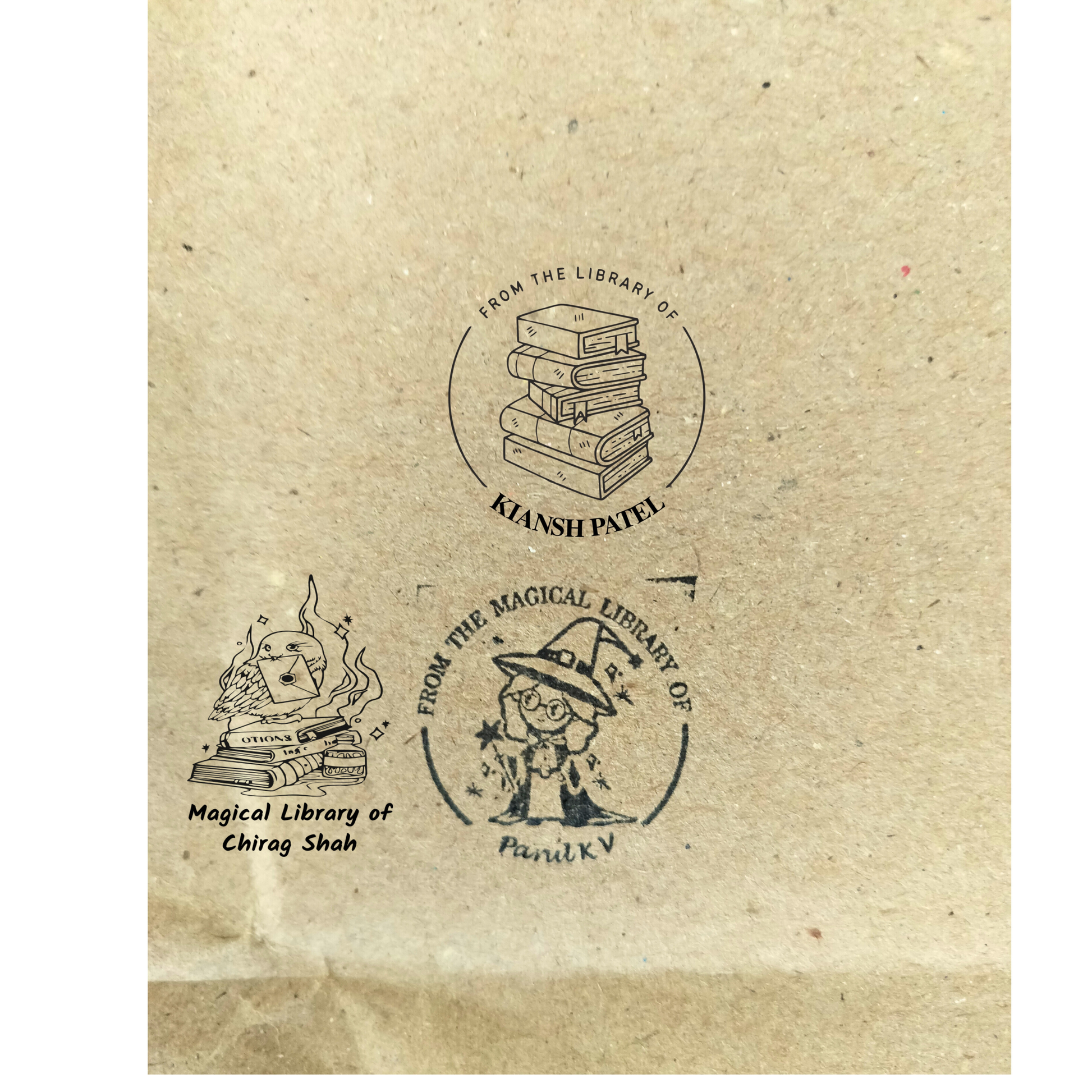 Spell Cast Book  Personalised Wooden Book Stamp with Your Name - Kunya  Personalize At Ease