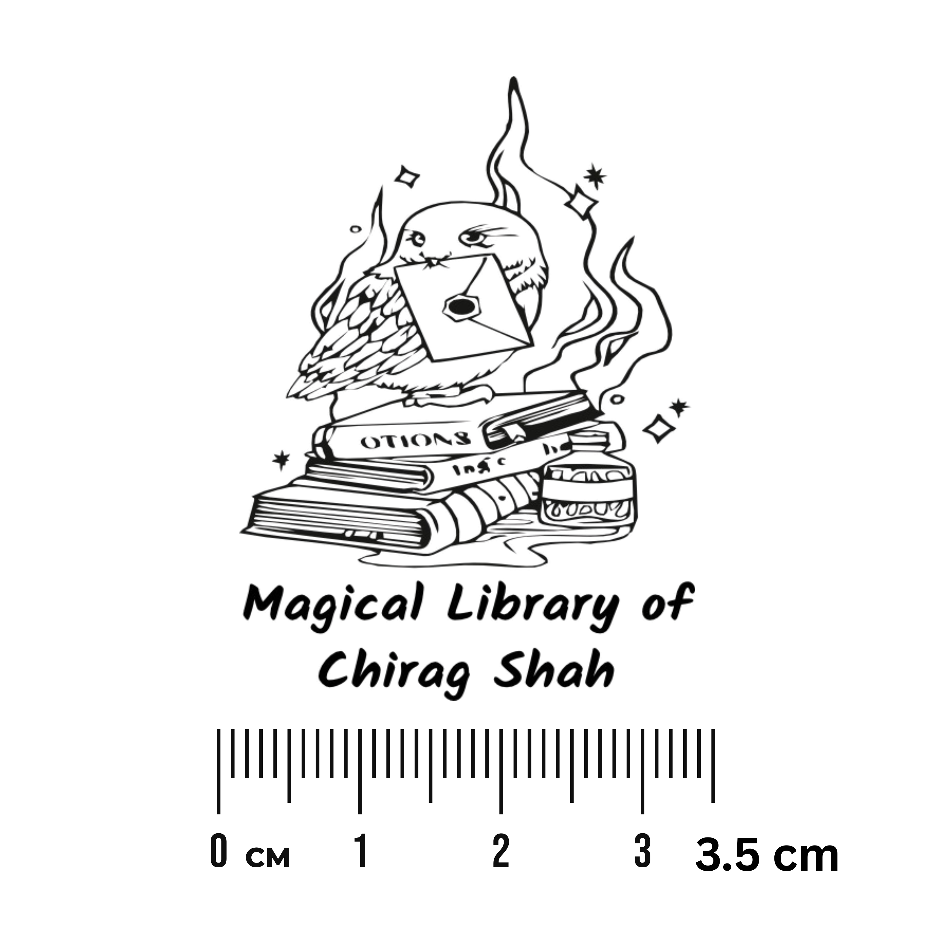 Spell Cast Book  Personalised Wooden Book Stamp with Your Name - Kunya  Personalize At Ease