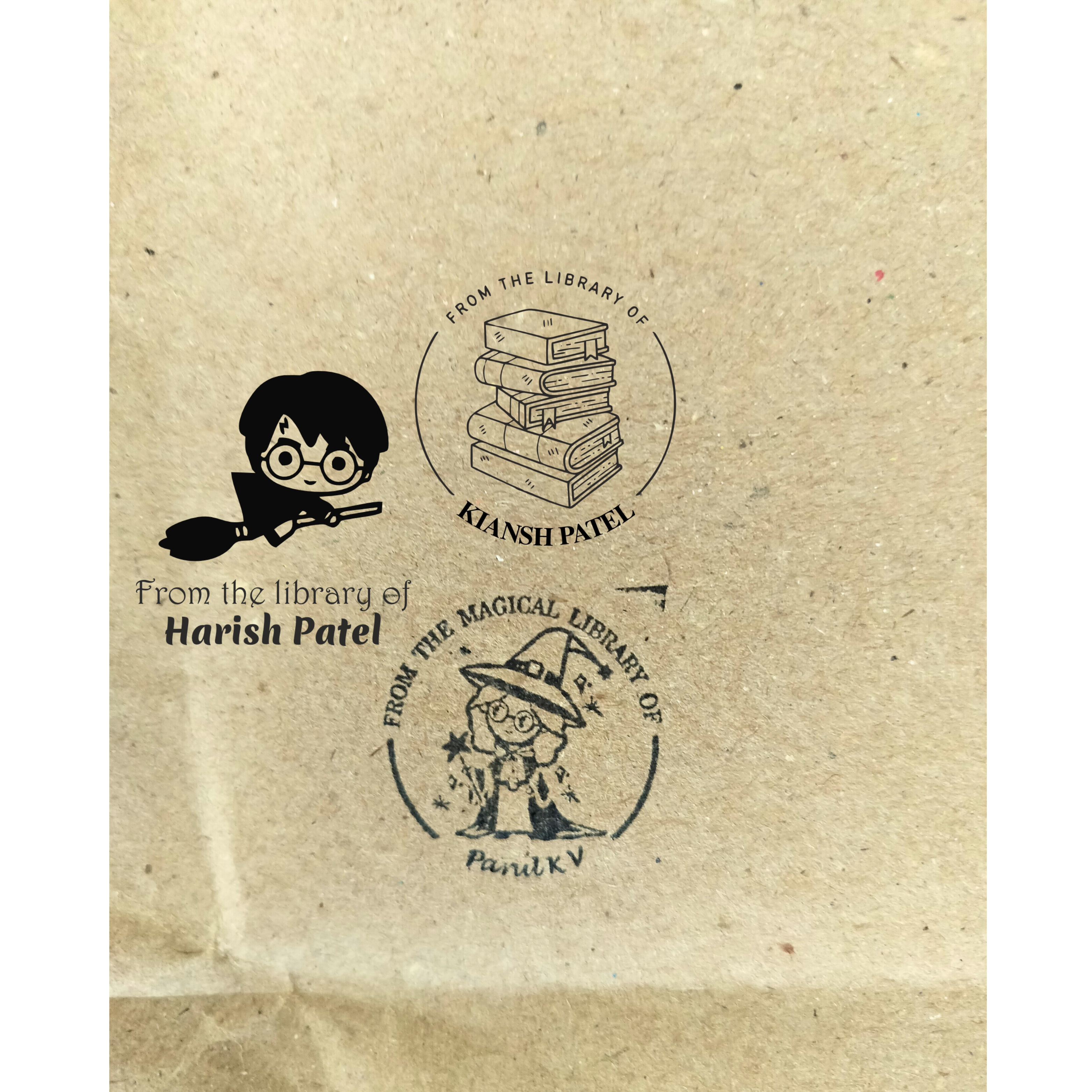 Flying HP Personalised Wooden Book Stamp with Your Name - Kunya  Personalize At Ease