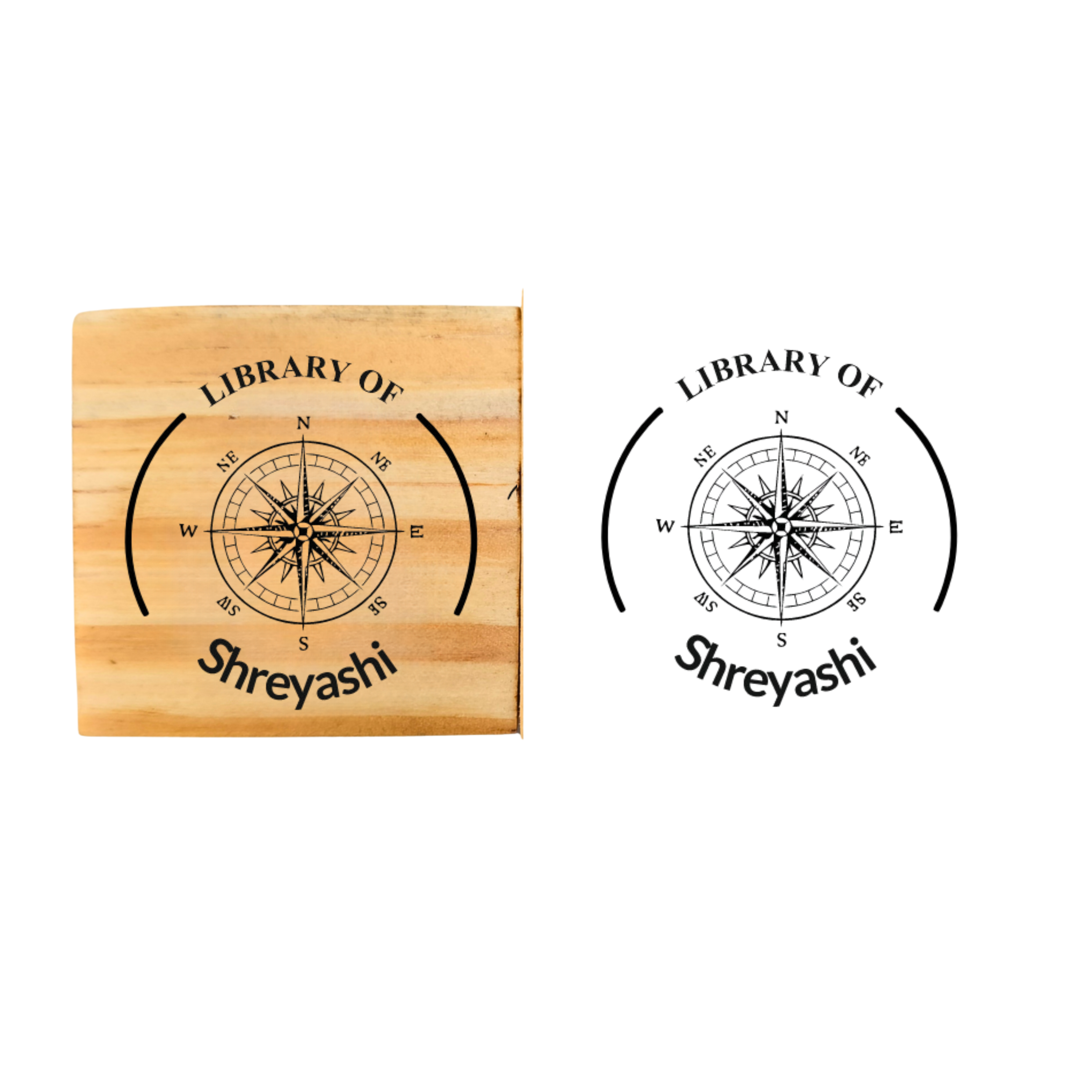 Explorer Personalised Wooden Book Stamp with Your Name - Kunya  Personalize At Ease