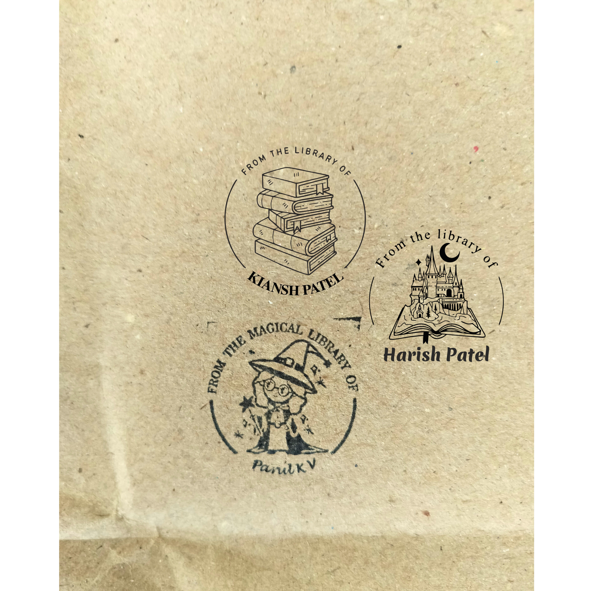 Magical Castle Personalised Wooden Book Stamp with Your Name - Kunya  Personalize At Ease