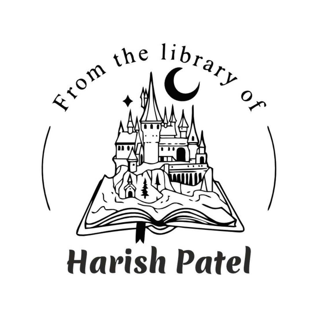 Magical Castle Personalised Wooden Book Stamp with Your Name - Kunya  Personalize At Ease