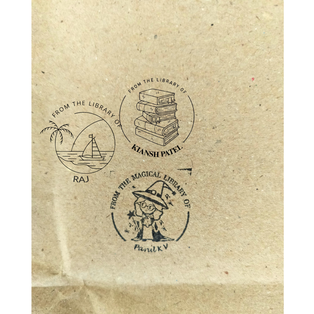 Beach Reader Personalised Wooden Book Stamp with Your Name - Kunya  Personalize At Ease