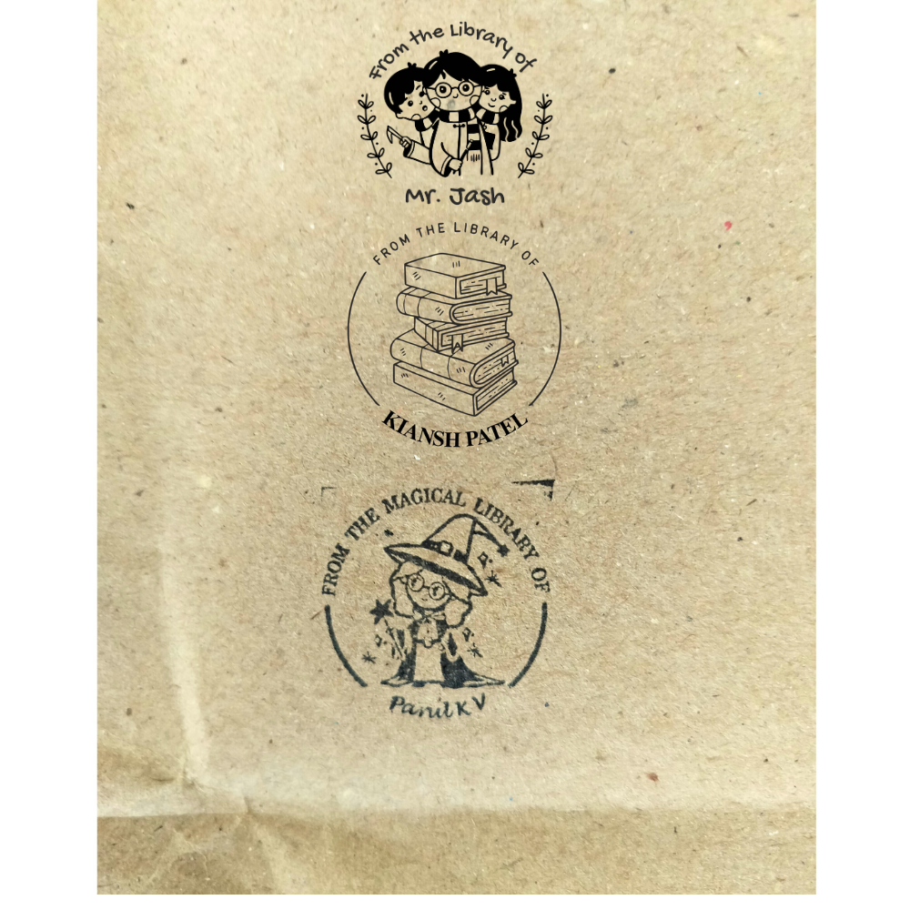 Wizard Team Personalised Wooden Book Stamp with Your Name - Kunya  Personalize At Ease