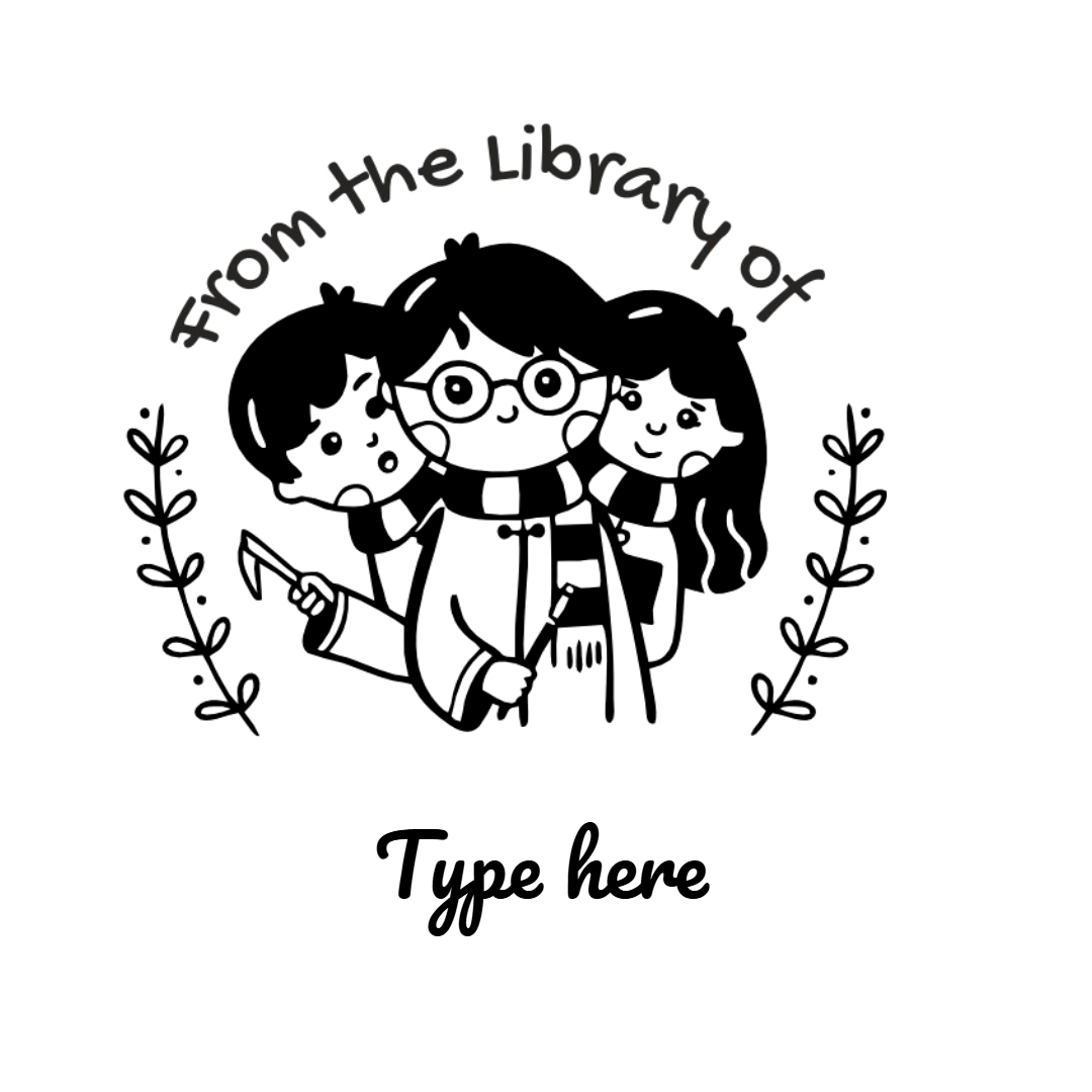 Wizard Team Personalised Wooden Book Stamp with Your Name - Kunya  Personalize At Ease