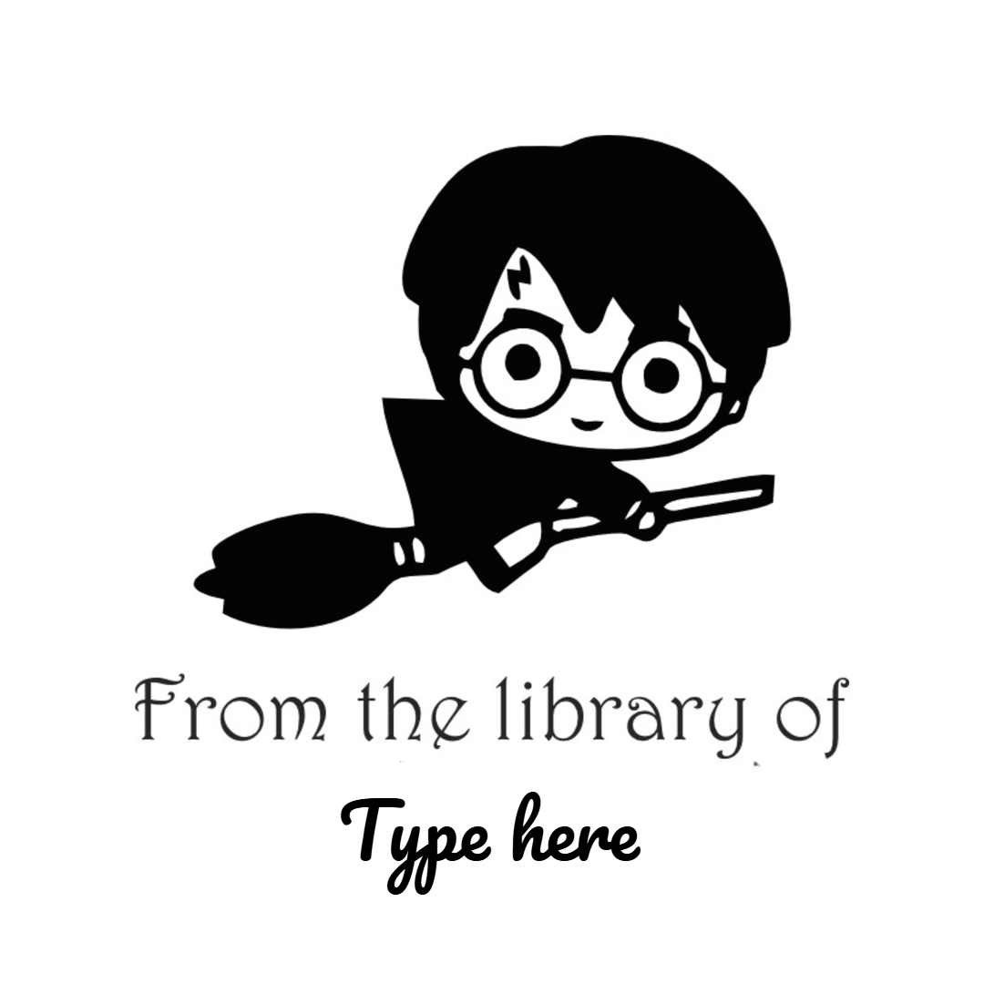 Flying HP Personalised Wooden Book Stamp with Your Name - Kunya  Personalize At Ease