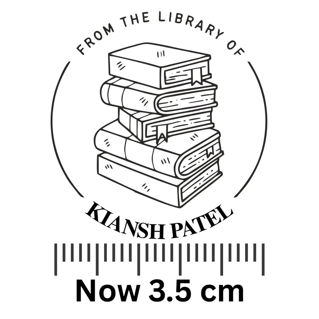 Bookworm Personalised Wooden Book Stamp with Your Name - Kunya  Personalize At Ease