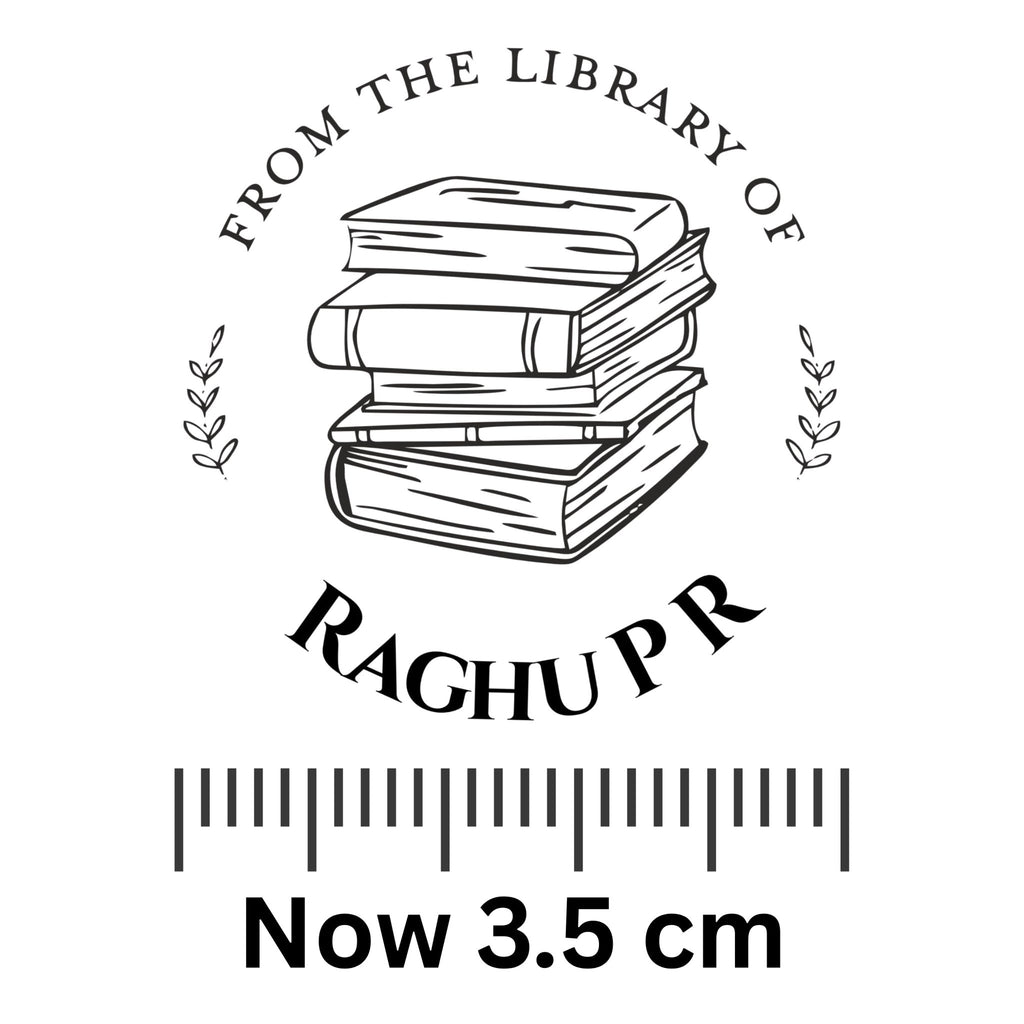 Classic Library - Personalised Wooden Book Stamp with Your Name - Kunya  Personalize At Ease