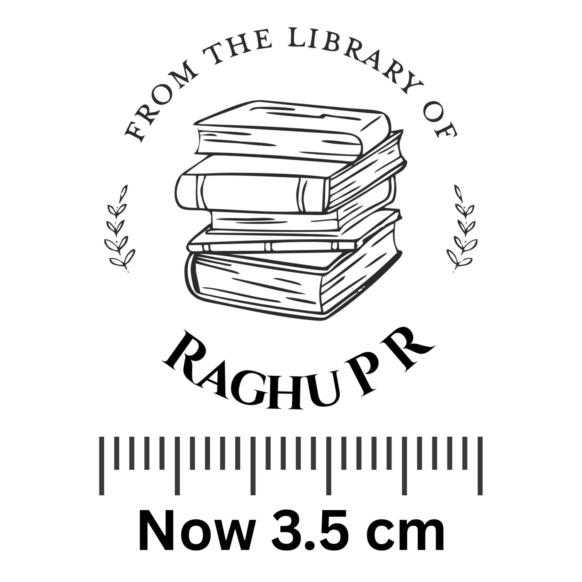 Classic Library - Personalised Wooden Book Stamp with Your Name - Kunya  Personalize At Ease