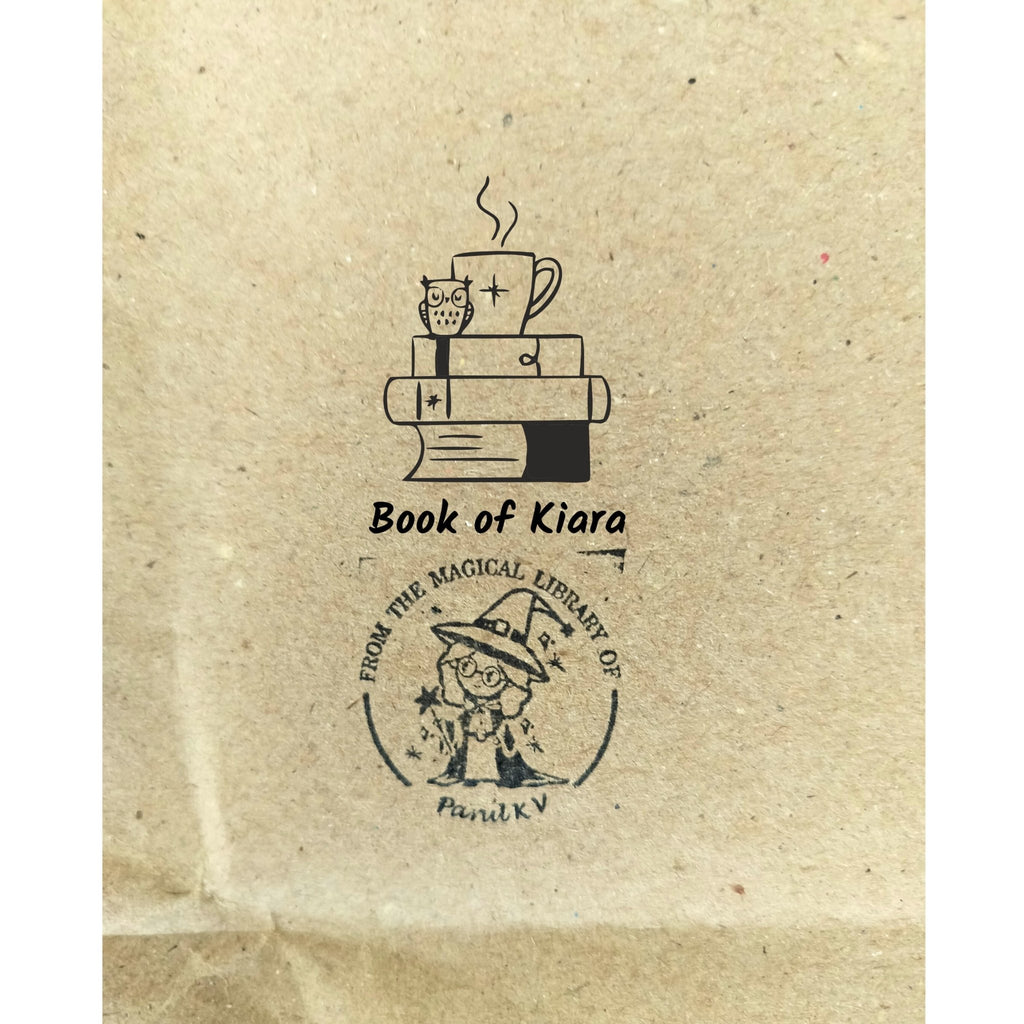 Coffee lover - Personalised Wooden Book Stamp with Your Name - Kunya  Personalize At Ease