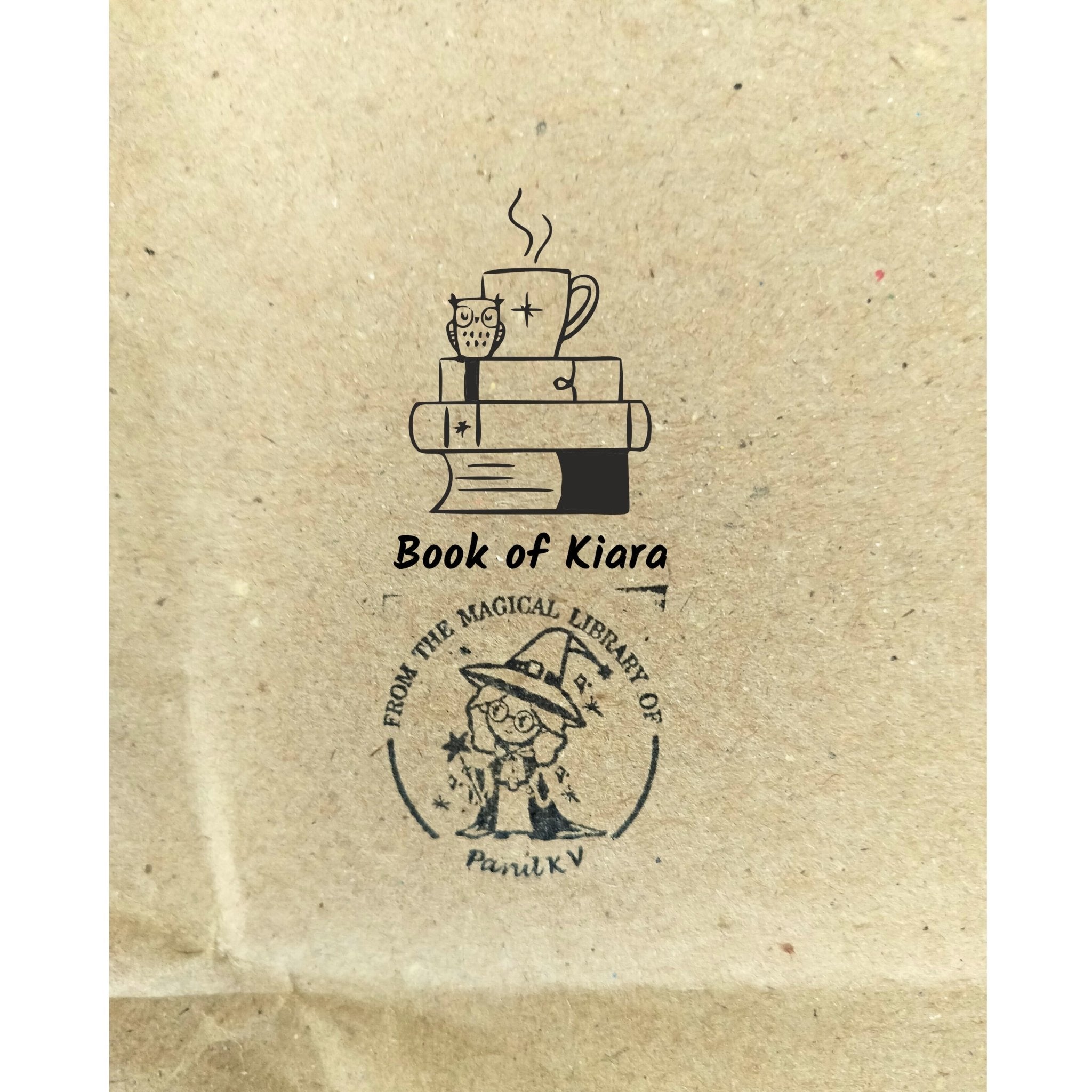 Coffee lover - Personalised Wooden Book Stamp with Your Name - Kunya  Personalize At Ease
