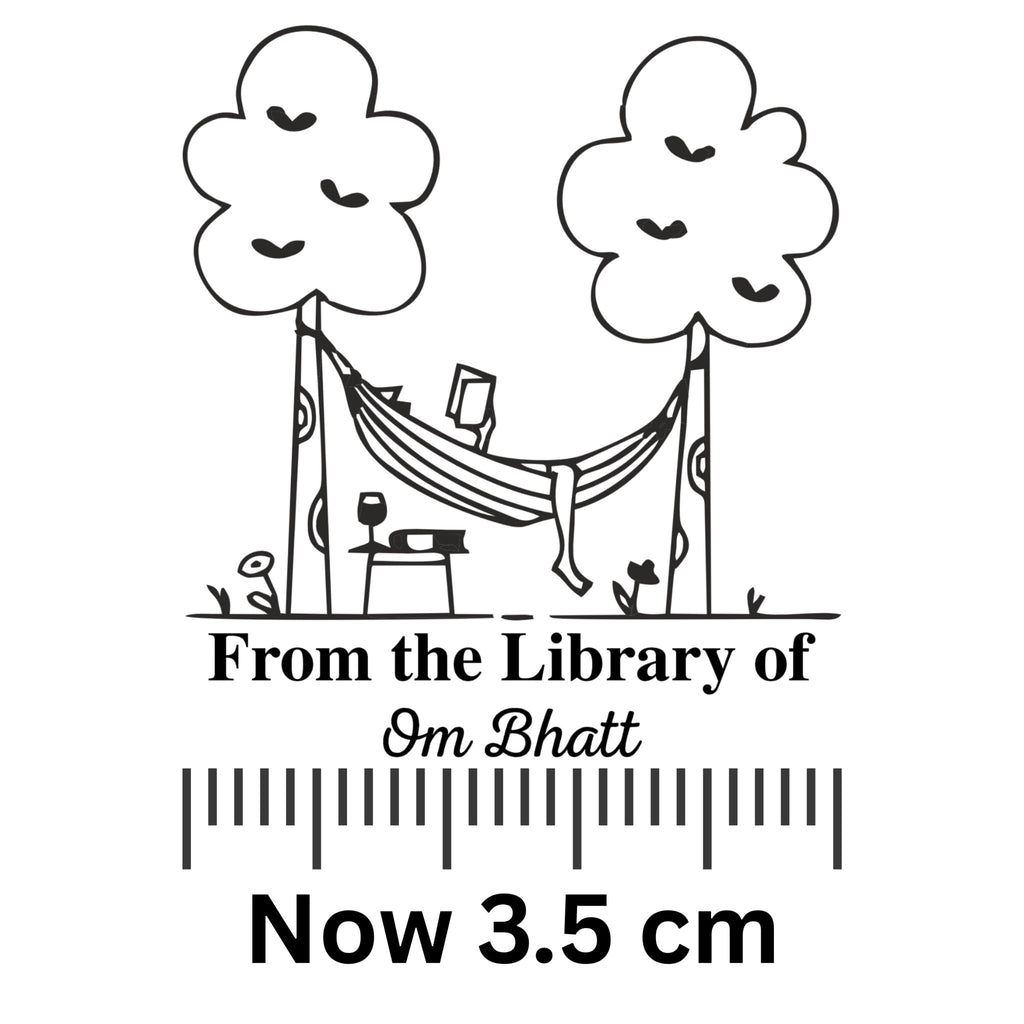 Lazy Reader - Personalised Wooden Book Stamp with Your Name - Kunya  Personalize At Ease