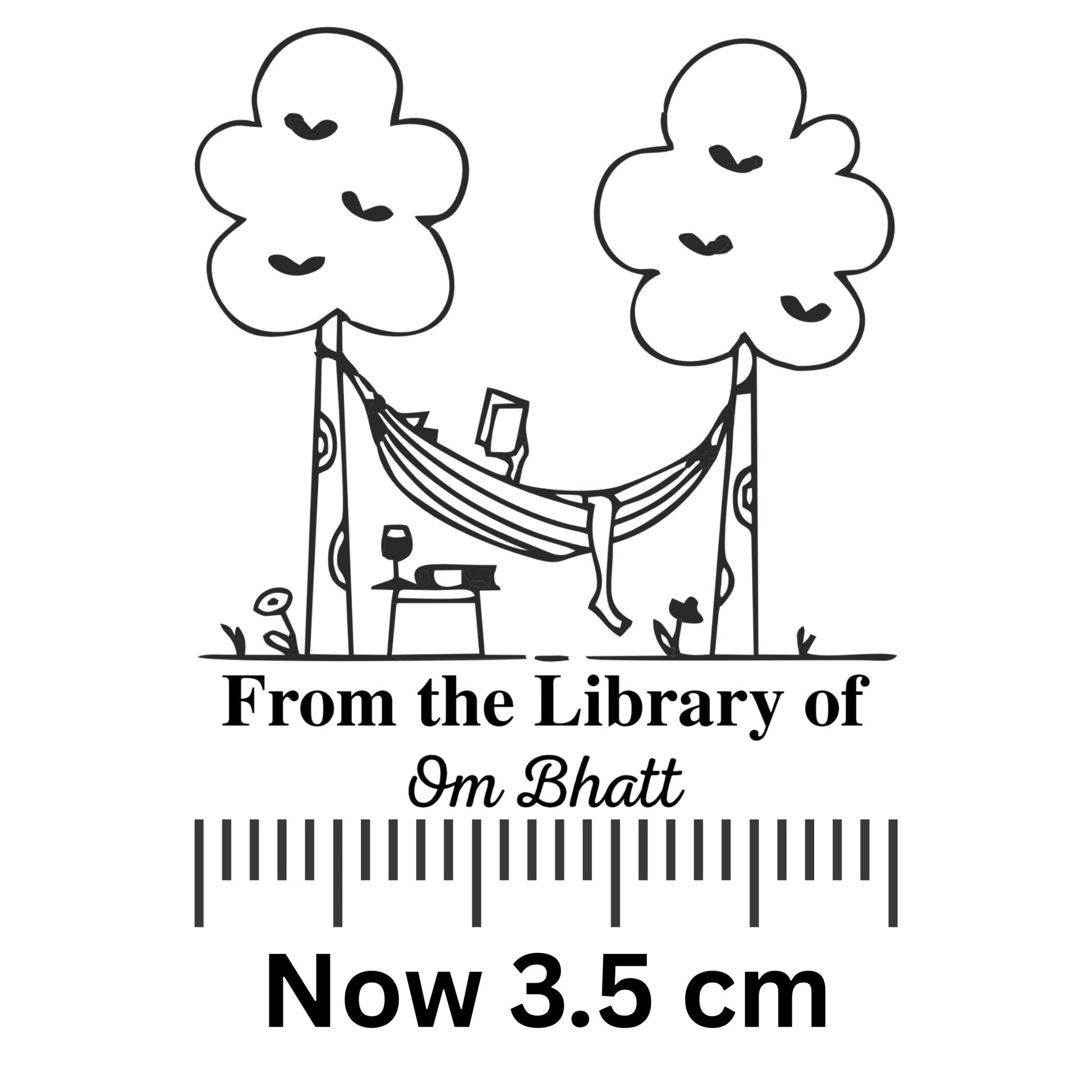 Lazy Reader - Personalised Wooden Book Stamp with Your Name - Kunya  Personalize At Ease