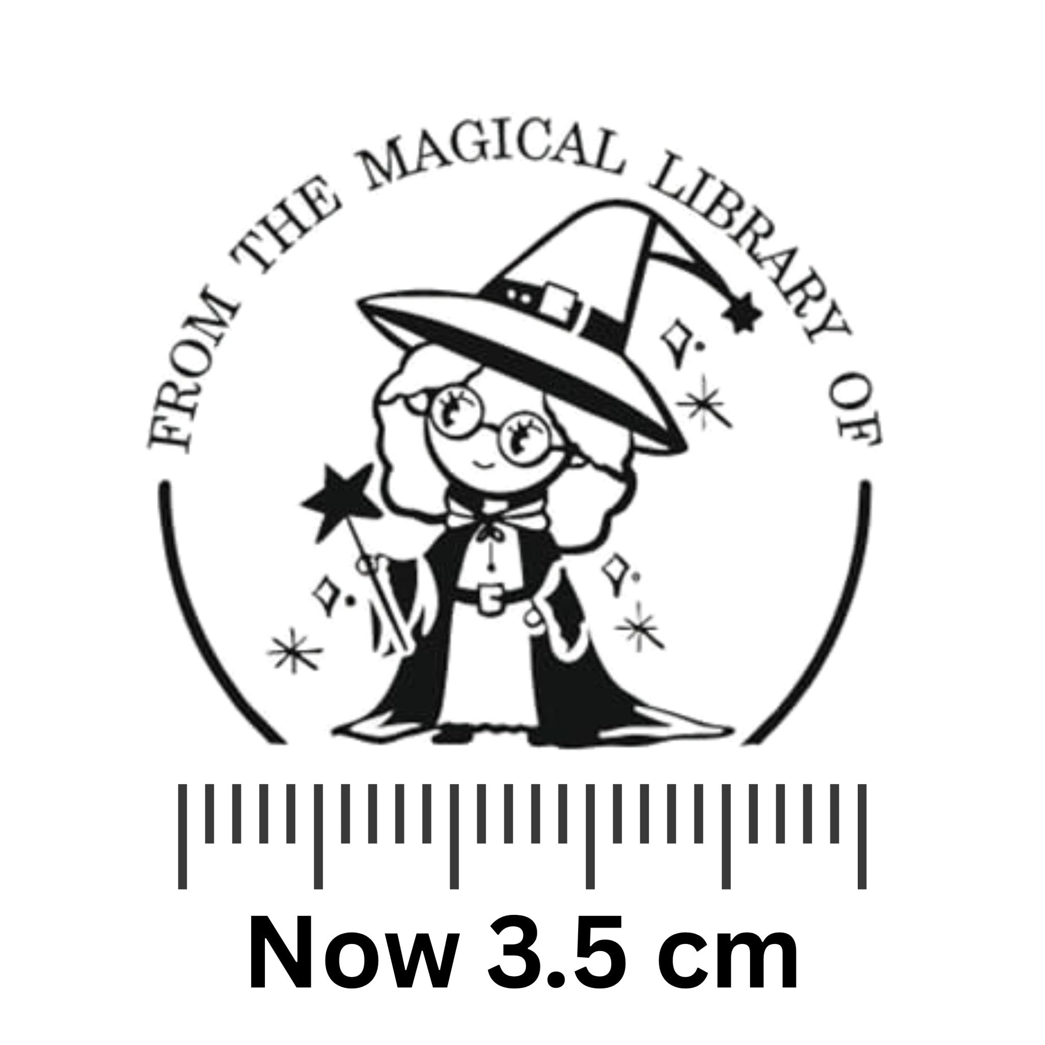 Magical Library - Personalised Wooden Book Stamp with Your Name - Kunya  Personalize At Ease