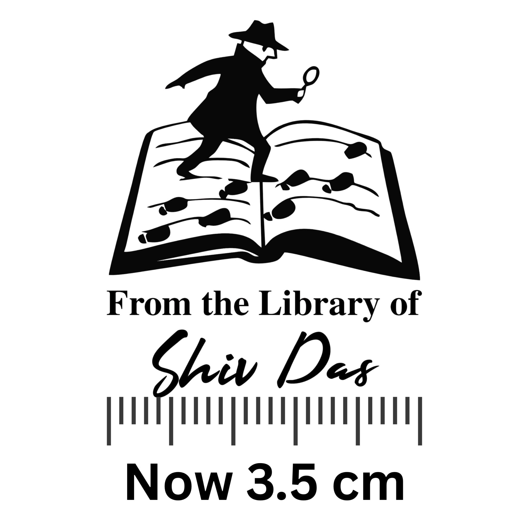 Mr Detective  - Personalised Wooden Book Stamp with Your Name - Kunya  Personalize At Ease