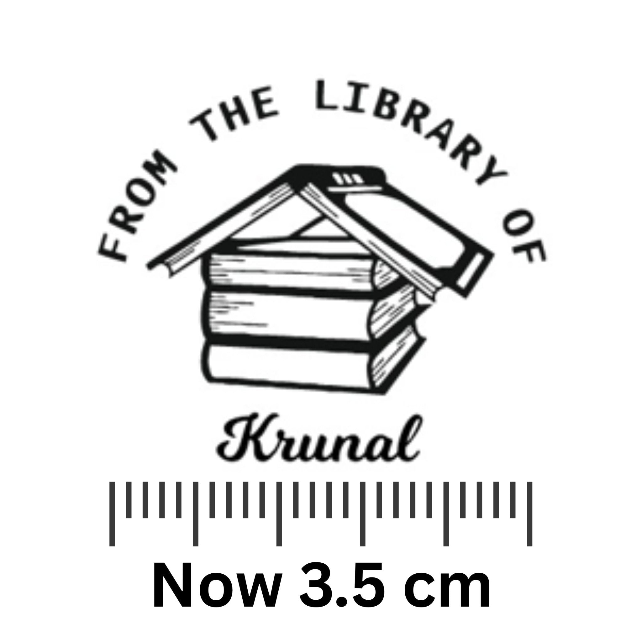 My Home Library - Personalised Wooden Book Stamp with Your Name - Kunya  Personalize At Ease