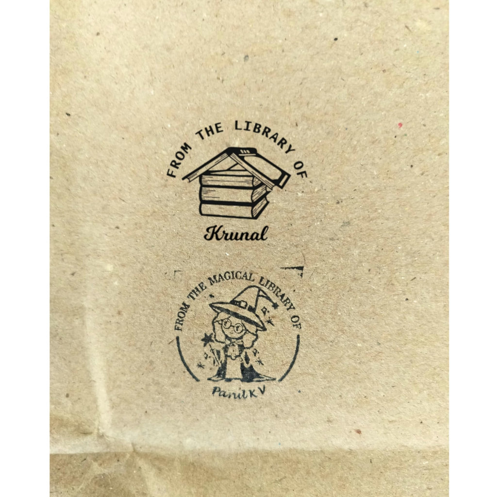 My Home Library - Personalised Wooden Book Stamp with Your Name - Kunya  Personalize At Ease