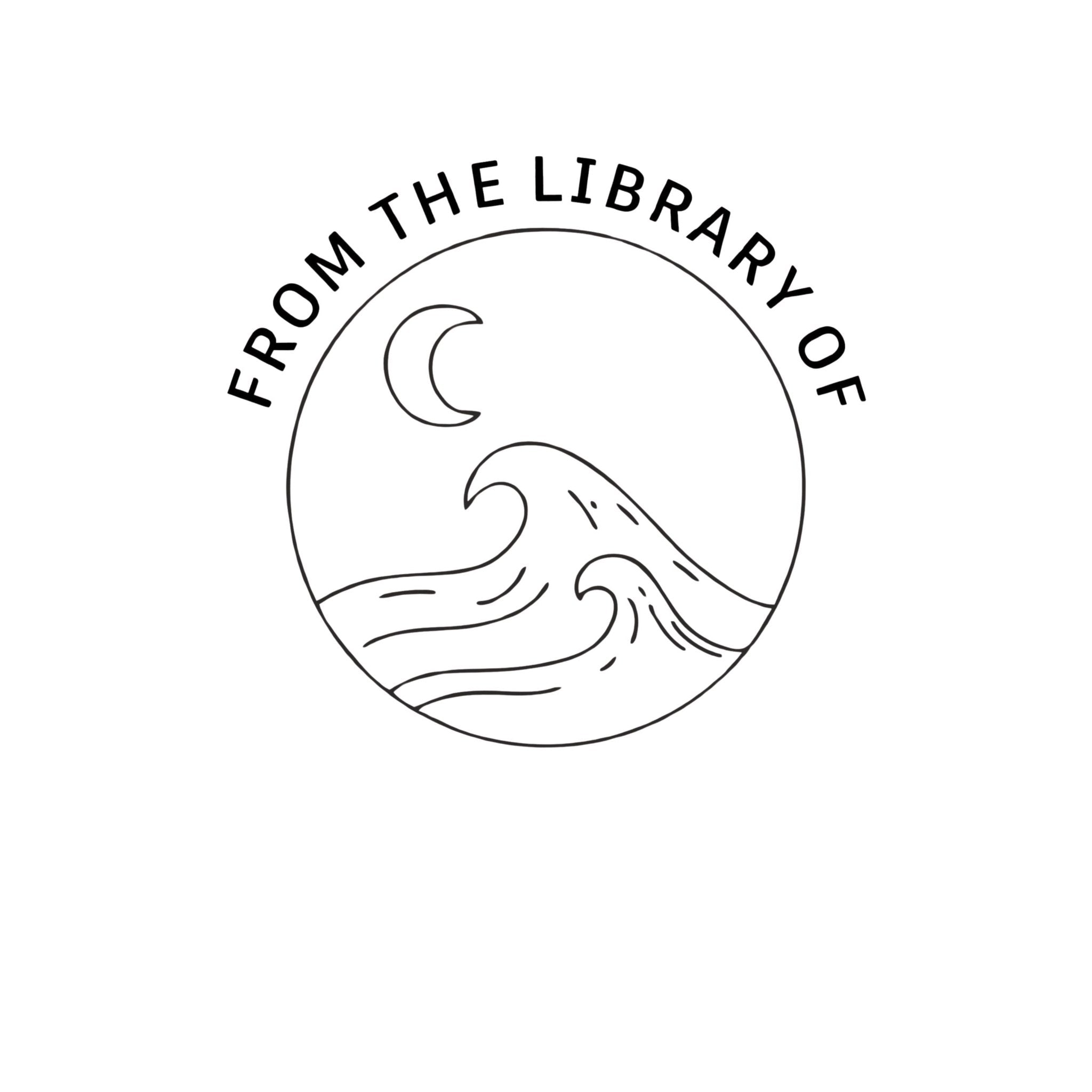 Ocean & Moon - Personalised Wooden Book Stamp with Your Name - Kunya  Personalize At Ease