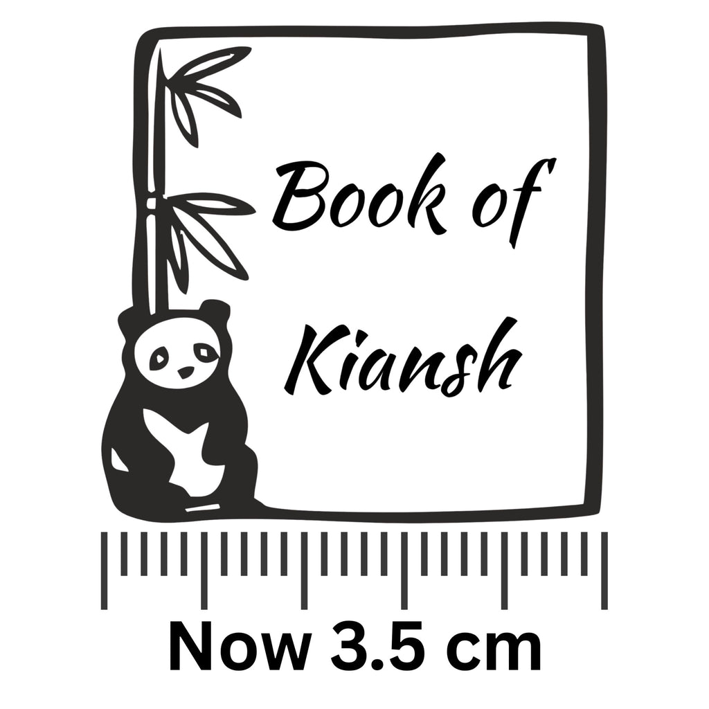 Panda lover - Personalised Wooden Book Stamp with Your Name - Kunya  Personalize At Ease
