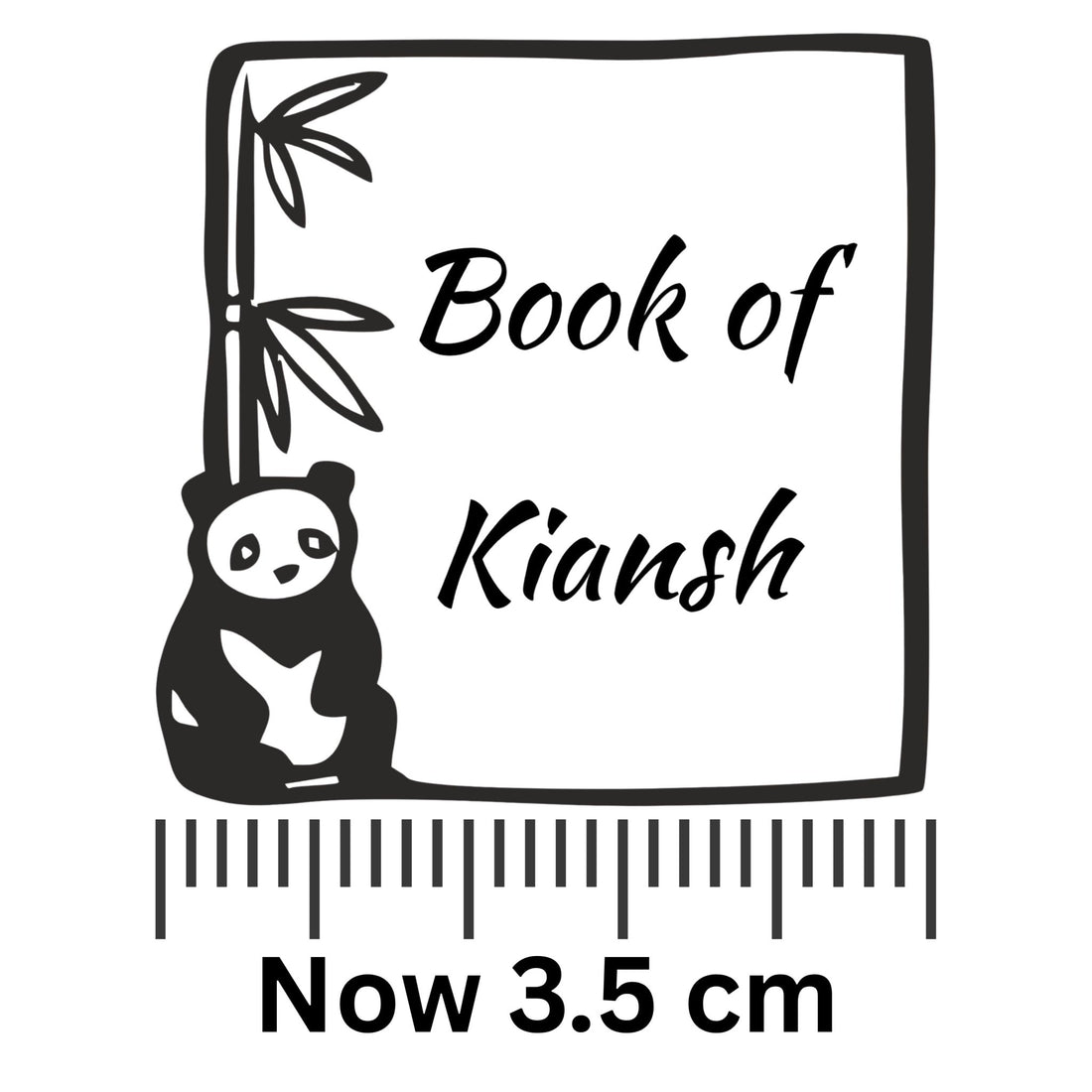 Panda lover - Personalised Wooden Book Stamp with Your Name - Kunya  Personalize At Ease