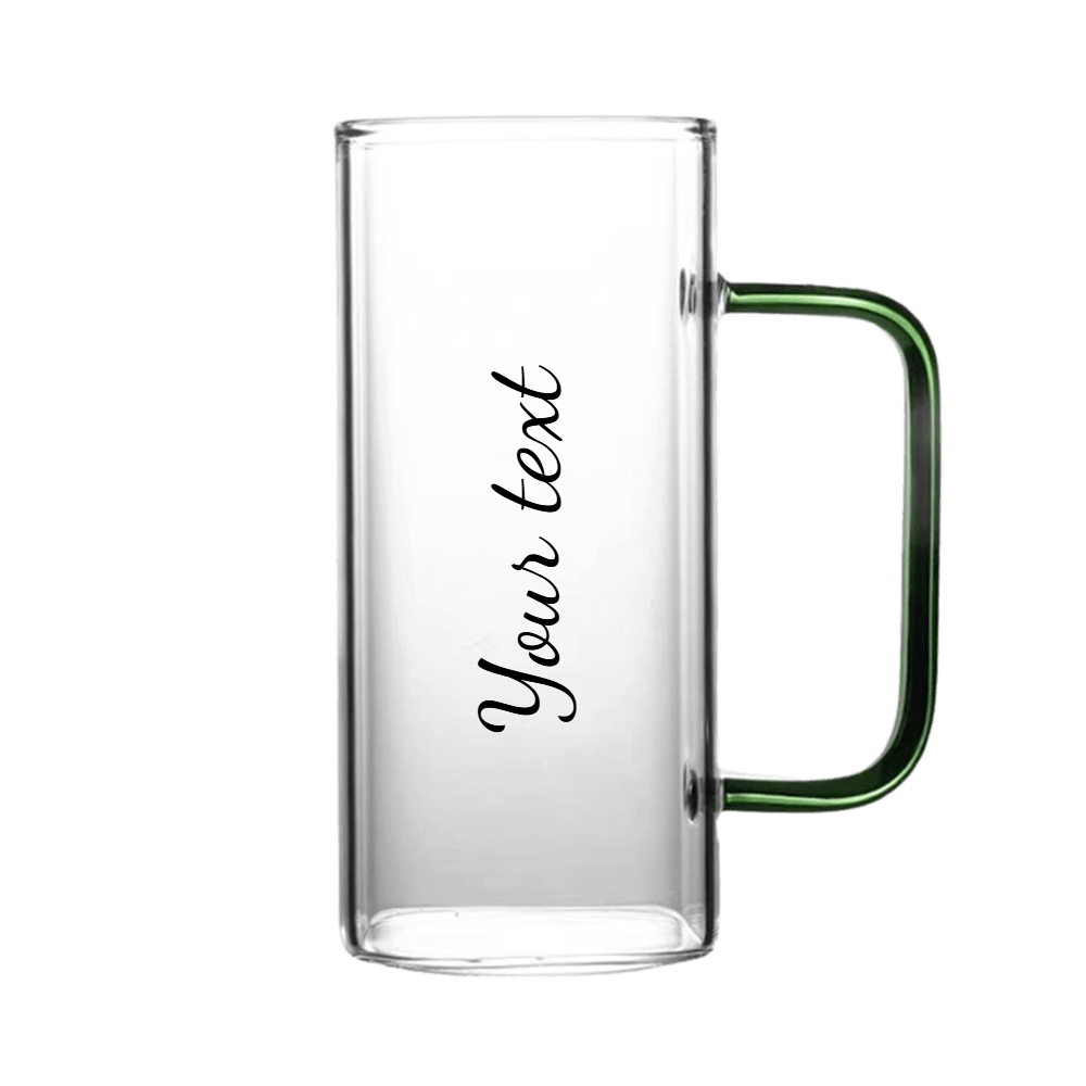 Personalized / Customized Round Can Bamboo Glass Sipper / Tumbler with Straw and Lid With Name, Quote UV Prints - Kunya Personalize At Ease