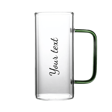 Personalized / Customized Round Can Bamboo Glass Sipper / Tumbler with Straw and Lid With Name, Quote UV Prints - Kunya Personalize At Ease