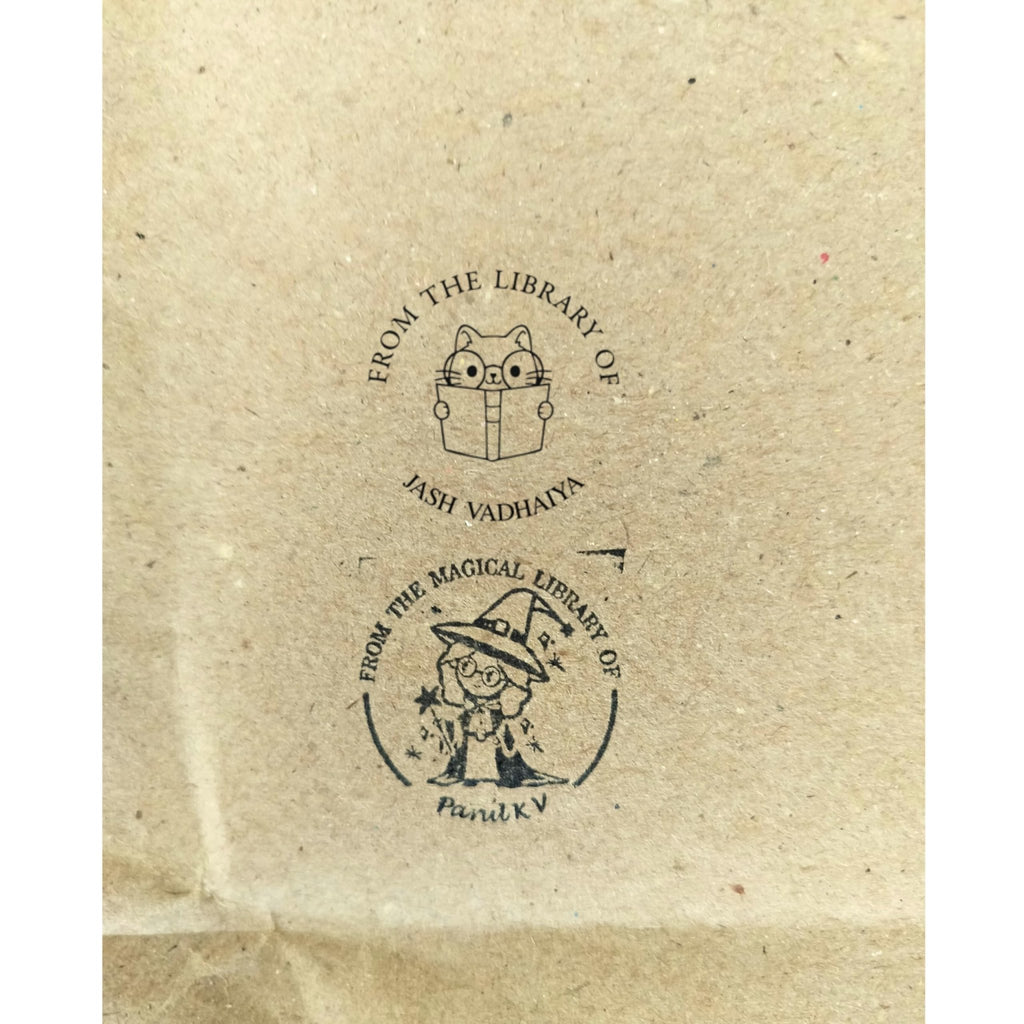 Smart Cat - Personalised Wooden Book Stamp with Your Name - Kunya  Personalize At Ease