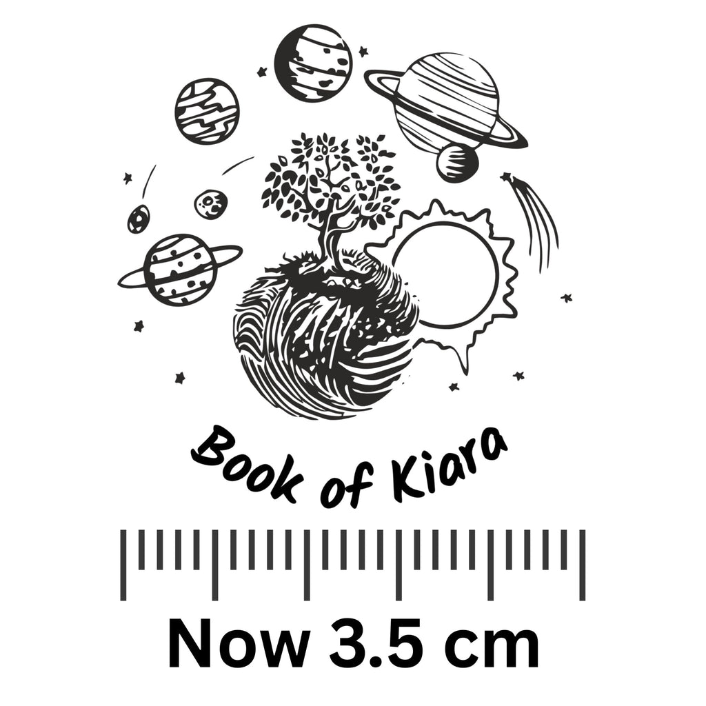 Space Dreamer - Personalised Wooden Book Stamp with Your Name - Kunya  Personalize At Ease
