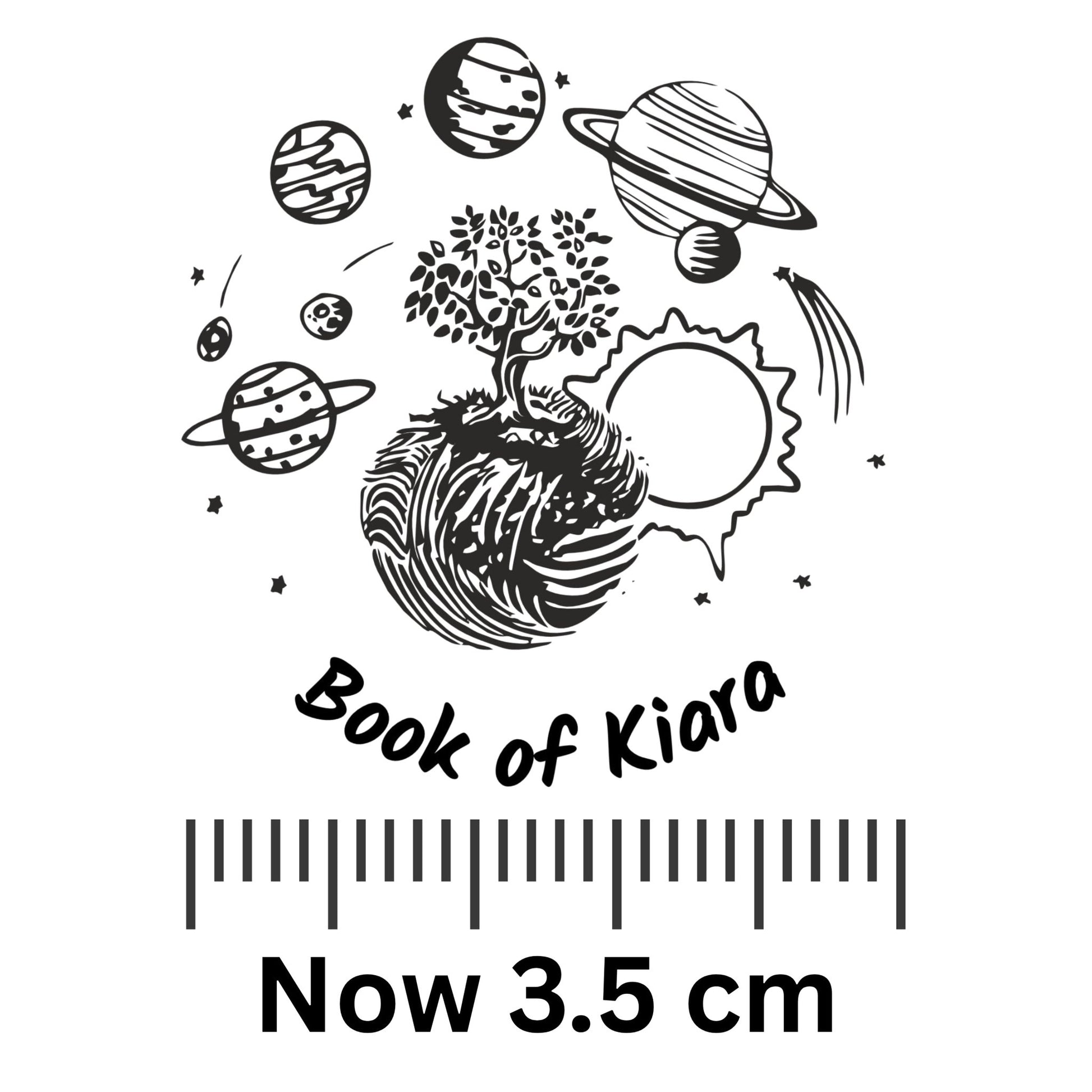 Space Dreamer - Personalised Wooden Book Stamp with Your Name - Kunya  Personalize At Ease