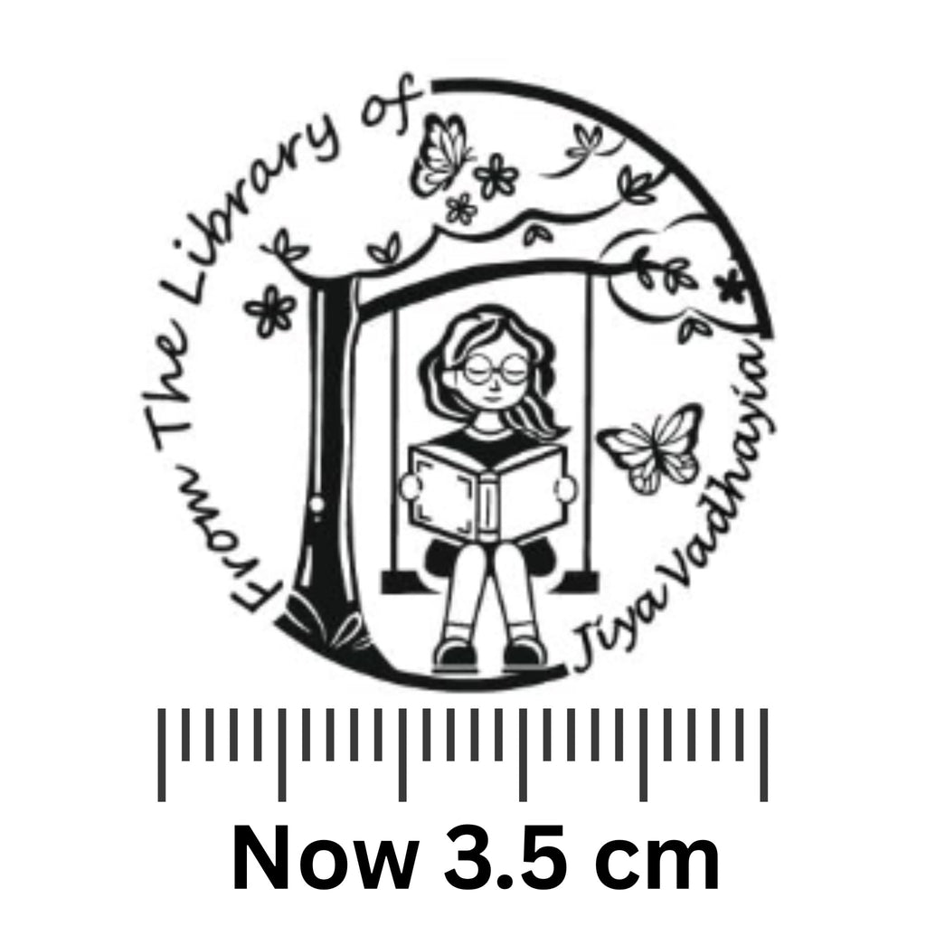 Swinging Girl - Personalised Wooden Book Stamp with Your Name - Kunya  Personalize At Ease